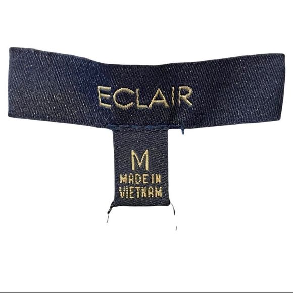 NWT Eclair cinched waist floral square neck flowy bohemian peasant blouse top M - Picture 9 of 9